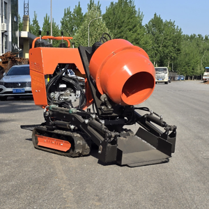 Fábrica China hormigonera gasolina diésel montaña móvil portátil sobre orugas dumper granja mortero hormigonera con pista - Product Image 1