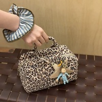 Tas Tangan Wanita Bergaya Baru dari Kulit Asli Desainer Tren Terbaru, Tas Selempang Mewah Motif Leopard untuk Belanja dan Pesta