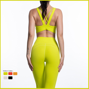 XINXU nouveau dos nu <span class=keywords><strong>luxe</strong></span> Gym doux confortable Nylon vêtements <span class=keywords><strong>de</strong></span> <span class=keywords><strong>sport</strong></span> Fitness ensemble soutien maigre femmes Yoga ensembles - Product Image 2