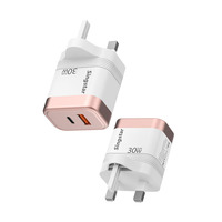 Chargeur rapide universel portable Type-C 30W PD3 QC3.0 standard britannique pour iPhone 13-17 Pro Max et écouteurs