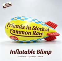 Zeppelin publicitaire gonflable en PVC imprimé sur mesure pour la promotion d'événements commerciaux