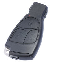 Clé de voiture télécommande noire intelligente 433 MHz à 2 ou 3 boutons avec puce NEC pour Mercedes Benz W169 W202 W203 W208 W210 W245 sans logo