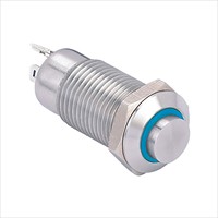 Zte-bouton-poussoir Miniature 12mm en acier inoxydable, 1 pc, 2 broches, interrupteurs de bouton-poussoir éclairé