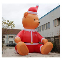 Ours en peluche gonflable géant pour la publicité extérieure, ours gonflable de noël, décoration ours gonflable ballon pour fête
