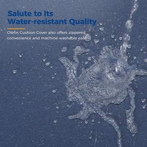 DB Outdoor All-Weather Aluminio Loveseat Muebles de patio Sofá azul con cojín suave de 5 \ "de espesor - Product Image 5