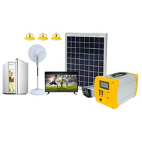 Système d'éclairage domestique à panneaux solaires 100W/150W, alimente la télévision, le réfrigérateur, les ampoules