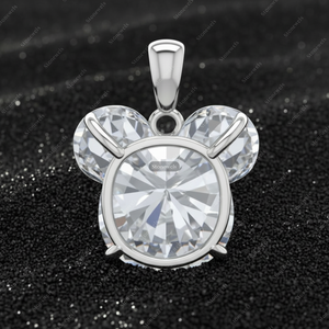 ไอเดียของขวัญคริสต์มาสสำหรับคุณแม่ คุณพ่อ สามี เครื่องประดับเงินแท้ 925  จี้และชาร์มเพชรแท้ ดีไซน์เฉพาะตัว ไม่ซ้ำใคร ลายมิกกี้เมาส์ - Product Image 1