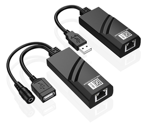 Extension USB 2.0 de 50 m vers <span class=keywords><strong>RJ45</strong></span> sur connexion Cat5e/ Cat6 jusqu'à 50 mètres, adaptateur d'extension Ethernet Version sans pilote - Product Image 2
