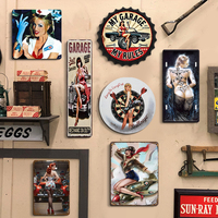 Plaques Métalliques Rétro Vintage « Film » en Gros, Affiches en Étain de 20x30cm avec Personnages de Films Classiques et Sexy pour Décoration Murale