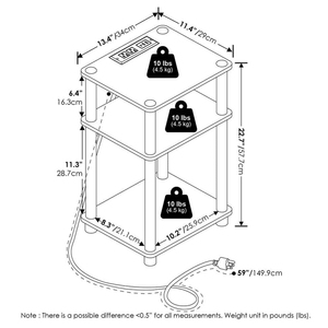 Étagères de rangement convertibles contemporaines à 3 niveaux pour les salles à manger, les salons, les canapés et les tables-pour hôtels et appartements - Product Image 5