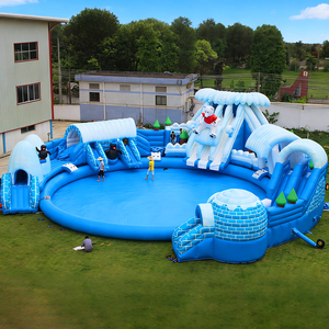สวนน้ำเป่าลมรูปหมีขั้วโลกอาร์กติกขนาดยักษ์ |   สไลเดอร์น้ำเคลื่อนที่และสระน้ำสำหรับเด็ก สวนน้ำกลางแจ้งขนาดใหญ่แบบกำหนดเองได้ - Product Image 1