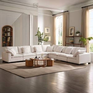 Colección de Sofás Estilo Nórdico, Sofá en Forma de L, Conjunto Modular Seccional, Sofá Esquinero Tipo Nube - Product Image 1