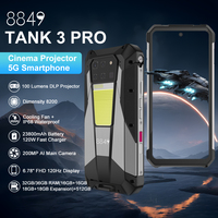 Smartphone robuste Tank 3 Pro Octa Core 5G Android 13 avec caméra arrière 200MP, lecteur d'empreintes digitales, étanche, antichoc, multilingue