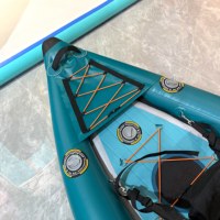 Kayak gonflable OEM en gros d'usine, 2 places, double propulsion à pédales, PVC+aluminium, capacité 160 kg, utilisation en lac et en rivière