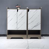 Meuble à chaussures moderne en bois à double porte, gain de place et écologique, pour salon et entrée d'hôtel