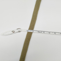 Cordon en coton tressé écologique, cordon en coton durable pour vêtements, cordon plat en coton coloré de 9 mm