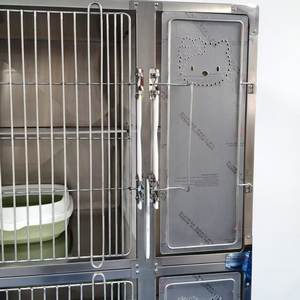 Cage vétérinaire en acier inoxydable pour animaux, enclos de hospitalisation pour animaux, cage de récupération médicale pour clinique vétérinaire - Product Image 4