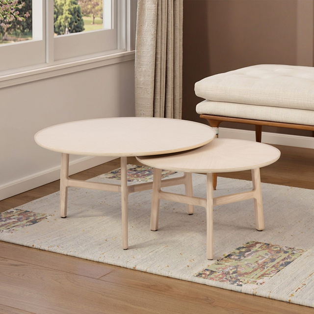 Durable Modern Farmhouse Style Wooden Coffee Table Environmentally Friendly Furniture for Living Room Home Use