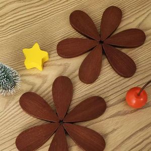 Đặt bằng gỗ trivets bàn ăn Thảm potholders chịu nhiệt thân thiện với môi trường tự động gấp thiết kế hiện đại cây thông giáng sinh - Product Image 6