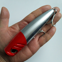 Leurre artificiel de surface Lunker Popper ABS 80g 61g pour la pêche en mer, bruyant, pour gros poissons, avec hameçons VMC