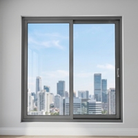 Ventana Corredera Horizontal Moderna de Aluminio Resistente a Huracanes, Certificada en EE. UU., con Doble Acristalamiento y Aislamiento Acústico