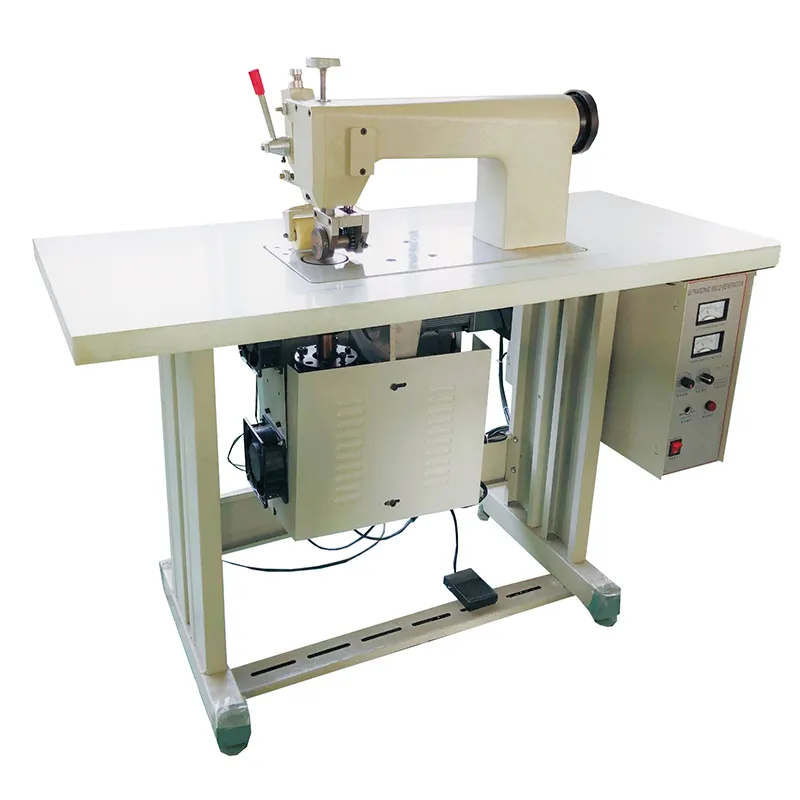 Máquina de costura ultra-sônica, máquina de selagem intima de saco de tecido, ultrassônico, pode ser cortado a borda, prensando o escuro