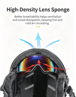 Casque de ski avec visière certifié CE EN 1077, casque de snowboard, coque ABS, doublure EPS, visière miroir amovible pour adultes