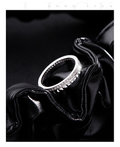 S925 Silver Cubic Zirconia Wedding Band Minimalist Half Eternity <b>Dainty</b> Pave Set CZ Stackable Band <b>Ring</b> - Product Image 4