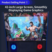 Machine de flipper virtuelle à domicile à 4 écrans 4K de 43 pouces, système Pinup Popper, 1797 jeux, jeu gratuit, éclairage LED, armoire de flipper d'arcade