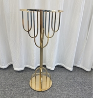 Vente en gros Centres de table de mariage Porte-fleurs en métal doré Vase à fleurs Décoration de mariage Centres de table