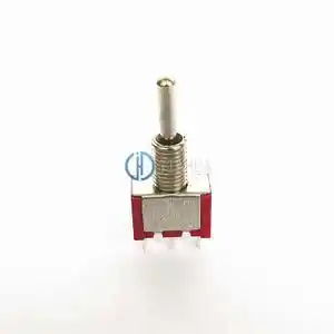 6MM rouge MTS 123 réinitialisation bilatérale tête vibrante interrupteur à bascule pieds 3 vitesses Mini bouton à bascule