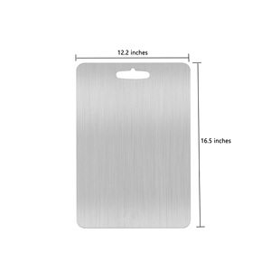 Rayshine Double Sided Stainless Steel Titanium Cutting Board Food Grade Dishwasher Safe Eco-Friendly Non-Stick Hangable Chopping - Product Image 2