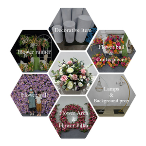 Arreglo Floral Artificial de Seda en Rosa Empolvado, Blanco y Morado Oscuro, Peonía, Rosa y Eucalipto, Centro de Mesa Floral Moderno para Bodas - Product Image 5