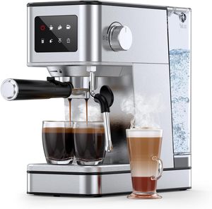 เครื่องชงกาแฟเอสเพรสโซแบบกึ่งอัตโนมัติ 2 in 1 รุ่นใหม่ แรงดันสูง 19 บาร์ สำหรับใช้ในเชิงพาณิชย์และโรงแรม พร้อมฟังก์ชั่นทำฟองนม - Product Image 1