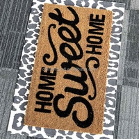 Tapis de porte en coton à sublimation personnalisée, imprimé léopard guépard, tapis superposés