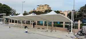 โรงเก็บของโลหะกลางแจ้งขนาด10*10สำหรับโรงแรมและโรงรถดีไซน์ใหม่ - Product Image 3