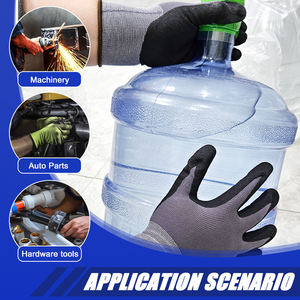 LQS Ventas al por mayor Antideslizante Flex 15G Nylon Spandex Guantes Sandy Nitrile Guantes de seguridad para el trabajo para la construcción - Product Image 5