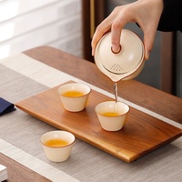 Ensemble de thé en céramique NEWELL pour les voyages, théière chinoise, tasse à thé, kit cadeau pour pique-nique, camping et cérémonie du thé portable
