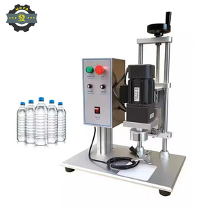 Precio de fábrica Semi Automática Escritorio Botella de plástico para beber Tornillo Sellado Máquina tapadora DDX45 Máquina tapadora automática