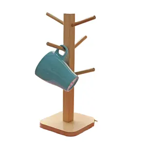 소유 독창적 인 디자인 스타일 주방 데스크탑 럭셔리 대나무 보관 컵 홀더