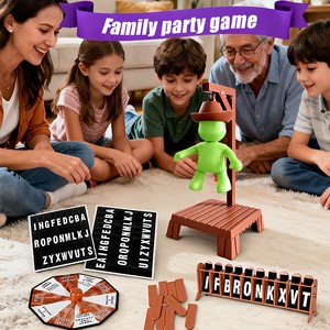 <span class=keywords><strong>Jeu</strong></span> <span class=keywords><strong>de</strong></span> société éducatif magnétique Hangman pour enfants, en papier et plastique, <span class=keywords><strong>jeu</strong></span> <span class=keywords><strong>de</strong></span> table interactif parent-enfant pour les 2-4 ans - Product Image 1