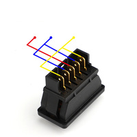 Interrupteur de lève-vitre électrique universel bouton plat commande de fenêtre de voiture interrupteur à bascule éclairé 5pin Dpdt avec "flèches" laser