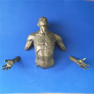 2025 usine couleur personnalisée tenture murale moderne 3D Matteo Pugliese Bronze homme buste Sculpture pour décoration murale - Product Image 6