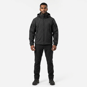 Wholesale <b>Men's</b> Stand Collar Softshell <b>Jacket</b> Windproof Canvas Protective Cloth for <b>Bike</b> Riders for Autumn Season Motorcars - Product Image 1
