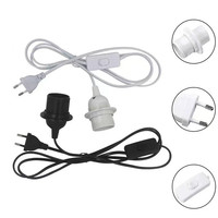 Câble d'alimentation EU de 1,8 m, cordon E26 E27, support de lampe à dents pleines avec interrupteur pour ampoules LED suspendues, luminaire suspendu EU