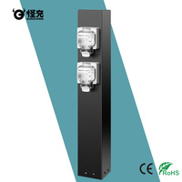 Prise de courant verticale étanche IP66 en acier inoxydable 304, norme UE, pour camping-cars, marinas, aménagements paysagers