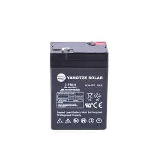 Rechargeable Batteries 6v AGM VRLA Free Maintenance Rechargeable Lead Acid Battery 6v 4ah 20hr