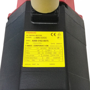 A06B-0162-B075มอเตอร์เซอร์โว AC Fanuc สำหรับเครื่องซีเอ็นซีอะไหล่สำหรับอุปกรณ์ควบคุมพีแอลซี - Product Image 2