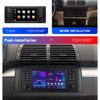 Radio mobil Android 13, pemutar DVD mobil 7 inci 8 Core untuk BMW 5 Series E53 Stereo 7 inci layar IPS DSP 4g Lte