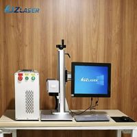 Mini machine de marquage laser à fibre 20W/30W/50W pour gravure métallique de précision profonde et codage de logos, production industrielle haute vitesse